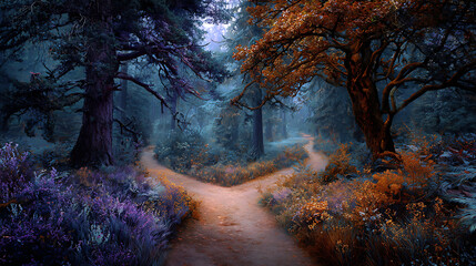 The magical moment when two paths cross and a new journey begins in an enchanted forest (1)