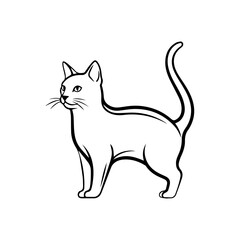 Modern Cat Vector Illustration