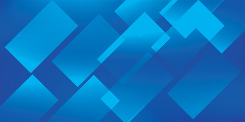Dynamic Blue Abstract Geometric Pattern with Overlapping Gradient Rectangles.