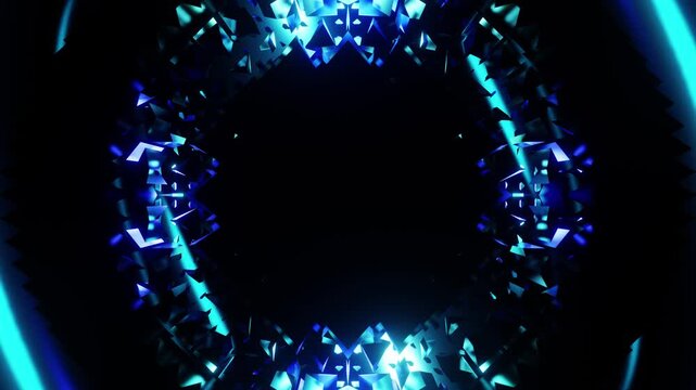 Newest blue VJ loop crystalized VJ disco ball loop background