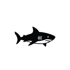 Obraz premium Black Silhouette of a Shark fish marine