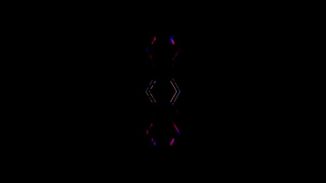 Textured neon red fire with purple arrow VJ loop background