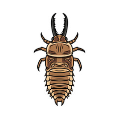 vector antlion with white background