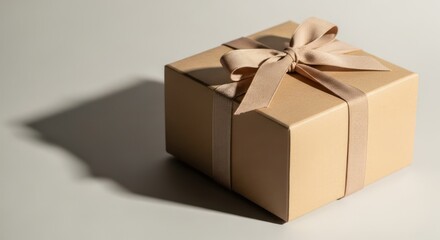 An open red gift box with a golden ribbon and bow sits as a festive celebration surprise on a black background for a Christmas or birthday holiday event