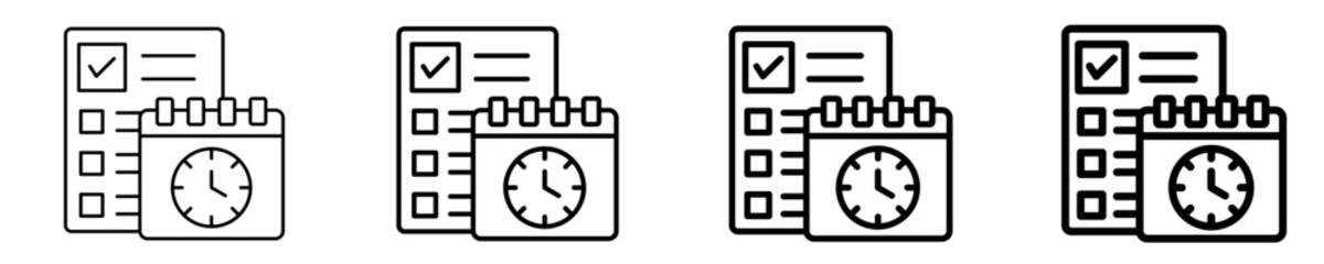 Daily Task Flow Icon Set Different Style Collection