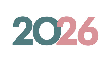The year 2026 displayed in a modern and colorful design.