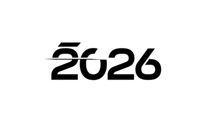 Creative typography design for the year 2026 logo.