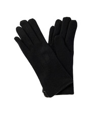A pair of black leather gloves isolated on transparent background