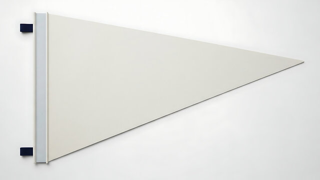 Clean minimalist triangular flag blank mockup template ideal for signage branding display or promotional content projects