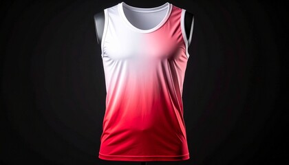 Dynamic red ombre athletic tank top ready for your active lifestyle clothing designs and fitness promotions, showcasing vibrant energy and sporty fashion
