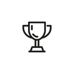 Minimalist trophy icon vector logo for award winner achievement