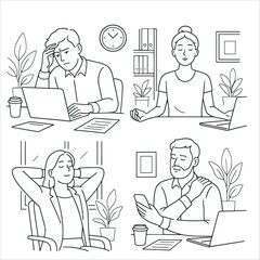 Workplace Stress and Wellbeing . A Collection of Office Scenarios