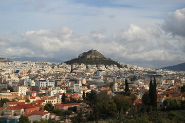 Fototapeta premium Vue d’Athènes et mont Lycabettus