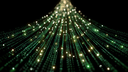 Digital Highway: Abstract illustration showing data flowing along connected lines, like a network of information pathways. Capturing technology's intricacies.