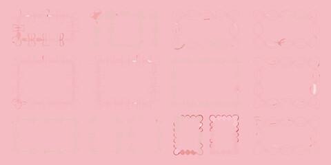 Soft pink background with decorative frame elements and subtle textures