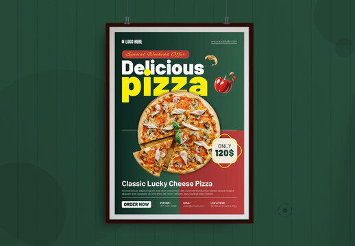 Pizza Food Flyer Design Template
