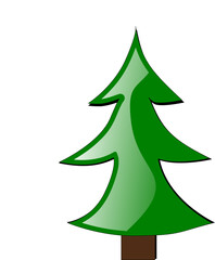 Christmas Tree Clip Art Vector Illustration