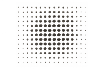 Bullet holes pattern in a target or surface creating a texture with perforated damage, on transparent background