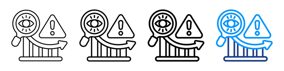 Make Problems Visible Icon Different Style Outline Collection Set.