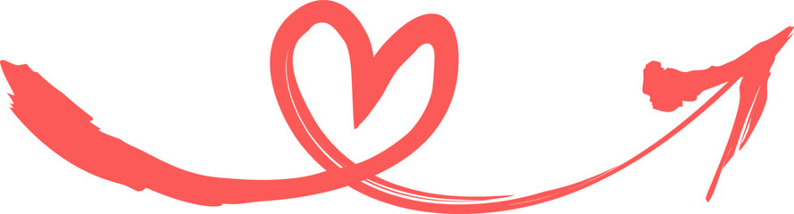 Brush Heart Arrow Flourish