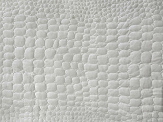 Close up of white animal skin scales resembling snake skin. Suitable for fabric, wallpaper, or upholstery.  Seamless background texture.