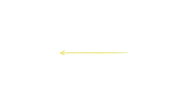 Yellow arrow animation pointing left for direction or navigation use