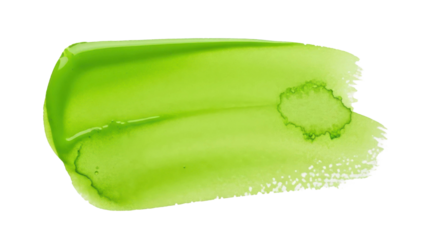 Vibrant Green Swirl Paint Stroke on Black Background