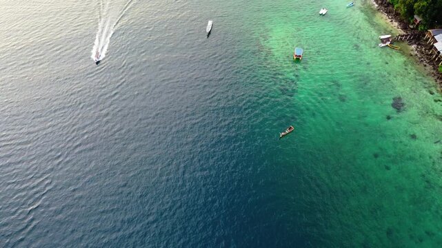 Aerial view of the ocean of Sabang, Aceh, Indonesia