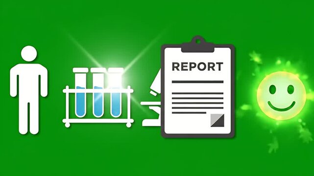 Laboratory Research and Experimentation Icons with Colorful Background