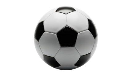 Classic soccer ball isolated on black background