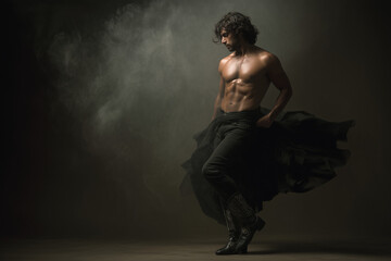 Male flamenco dancer in motion 