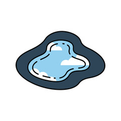 Puddle with Sky Reflection.