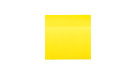 Bright yellow rectangle isolated on transparent background