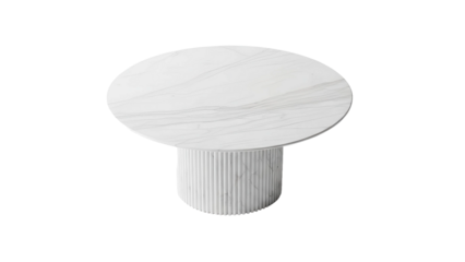 Modern white marble round coffee table