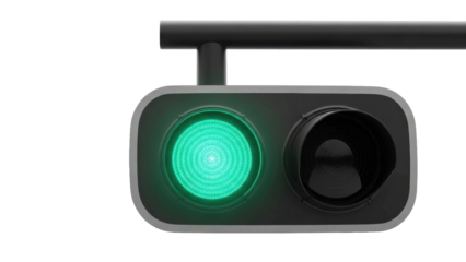 Green traffic light indicates go for traffic