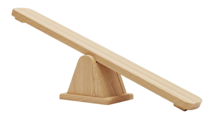 Simple Wooden Seesaw for Playground or Garden