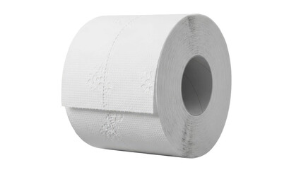 Soft textured white toilet paper roll isolated