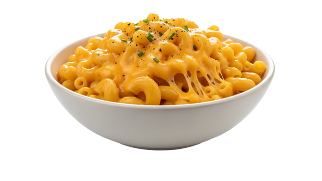 Creamy mac and cheese recipe cheesy macaroni comfort food delicious pasta bowl homemade easy dinner lunch 100 on transparent background