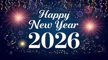 Sparkling 2026 Happy New Year celebration design