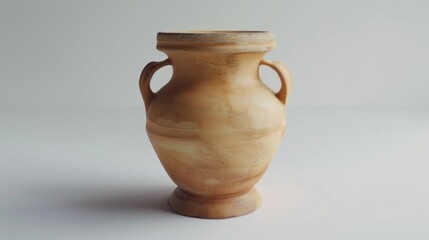 An antique clay vessel with handles is ideal as a historical backdrop for projects on archaeology or culture.