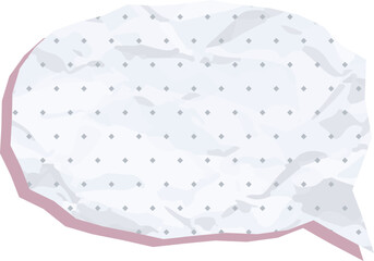 Crumpled Paper Speech Bubble