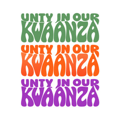 Kwanzaa Unity Celebration Text Design holiday African American