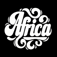 Africa Retro Typography Design vintage lettering