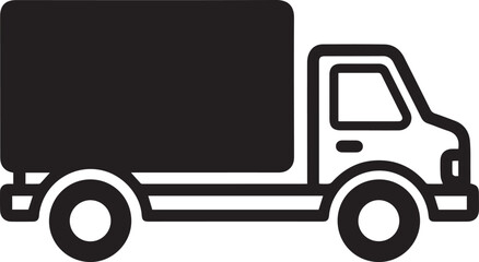 Clean and modern truck icon design for transportation and logistics services