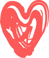 Brushstroke Heart Shape Sketch