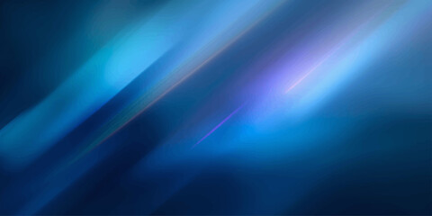 Fototapeta premium Abstract dark blue background with glowing light rays and motion design patterns