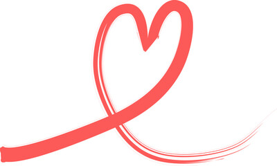 Brush Heart Stroke Outline