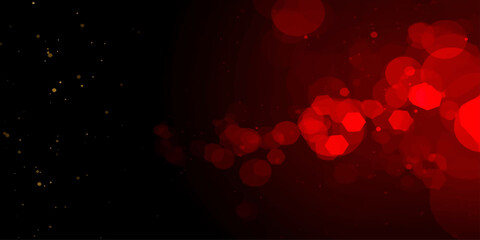 Red blood cells flow through a screen with a romantic heart shape, a colorful valentine design