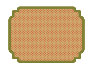 Decorative frame with polka dot pattern vintage style