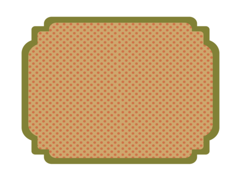 Decorative frame with polka dot pattern vintage style